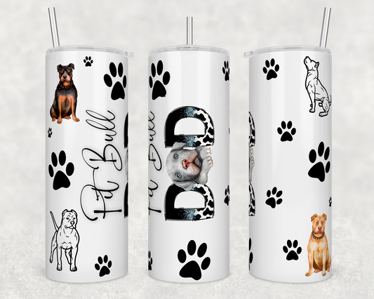 Pitbull Dad TRANSFER or FINISHED Tumblers