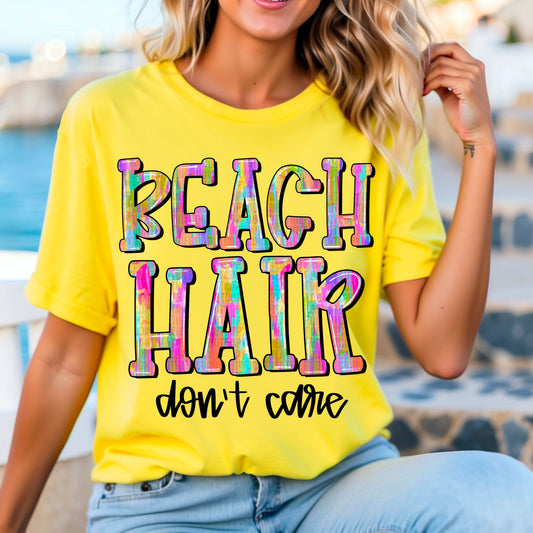 Beach Hair Don't Care DTF Transfer