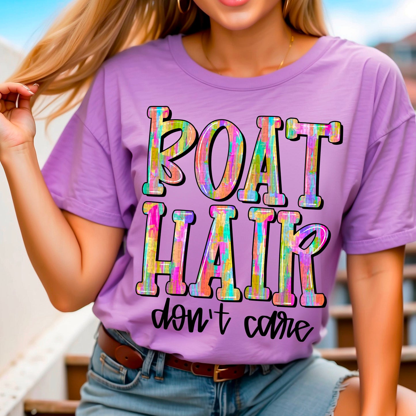Boat Hair Don't Care DTF Transfer