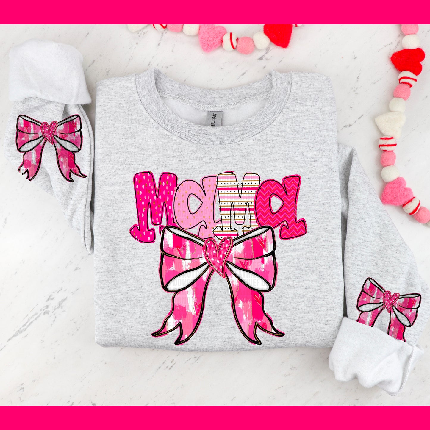 Valentines Coquette Bow DTF Transfer- CHOOSE NAME