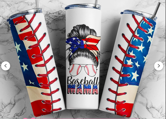 Baseball Mama Tumbler Transfer or Finished Cup