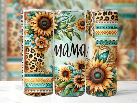 Mama Sunflower Sublimation Tumbler Transfer or Finished Cup