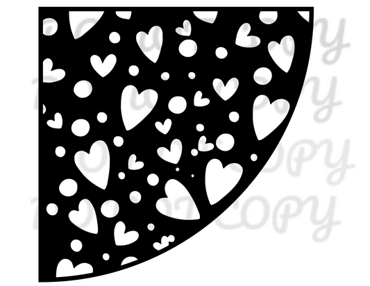 Big and Small Hearts Acrylic Bleach Stencil