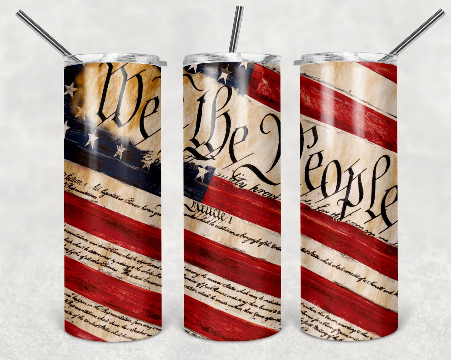 We the People Sublimation Tumbler Transfer