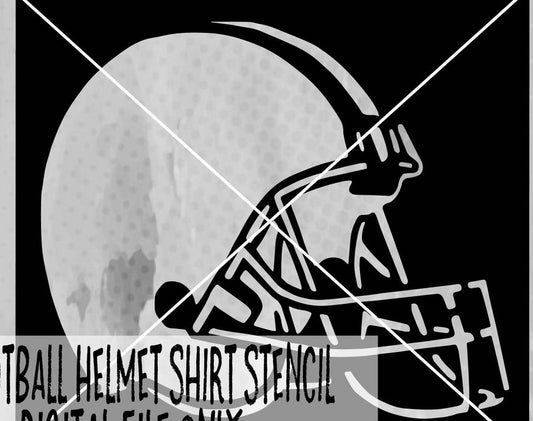 FootBall Helmet Bleach Stencil