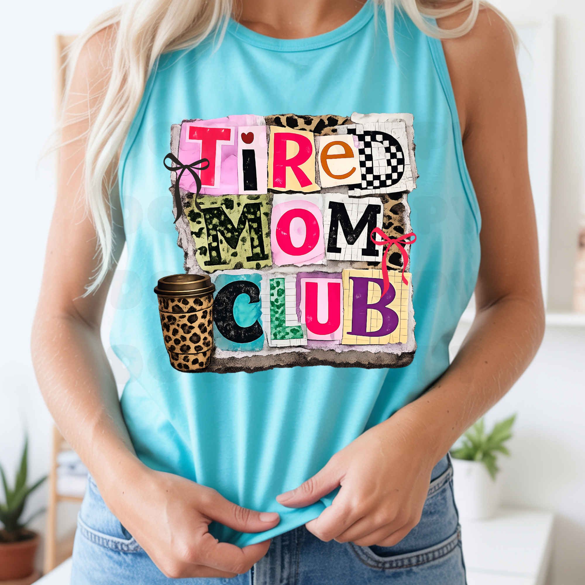 Tired Moms Club Bold Scrapbook collage DTF Transfer