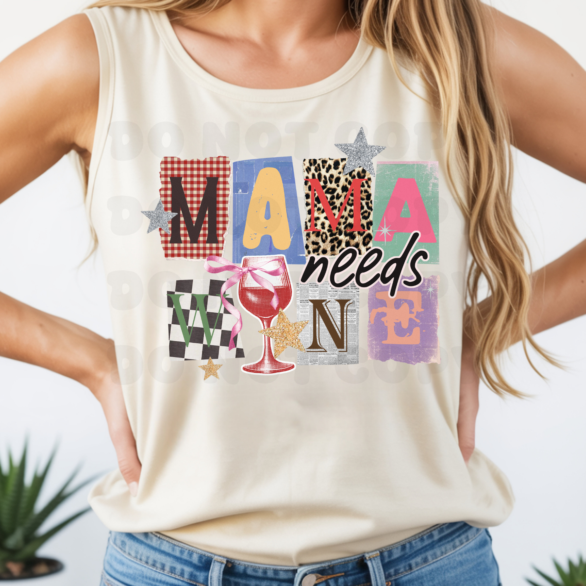 Mama Needs One Scrapbook collage DTF Transfer