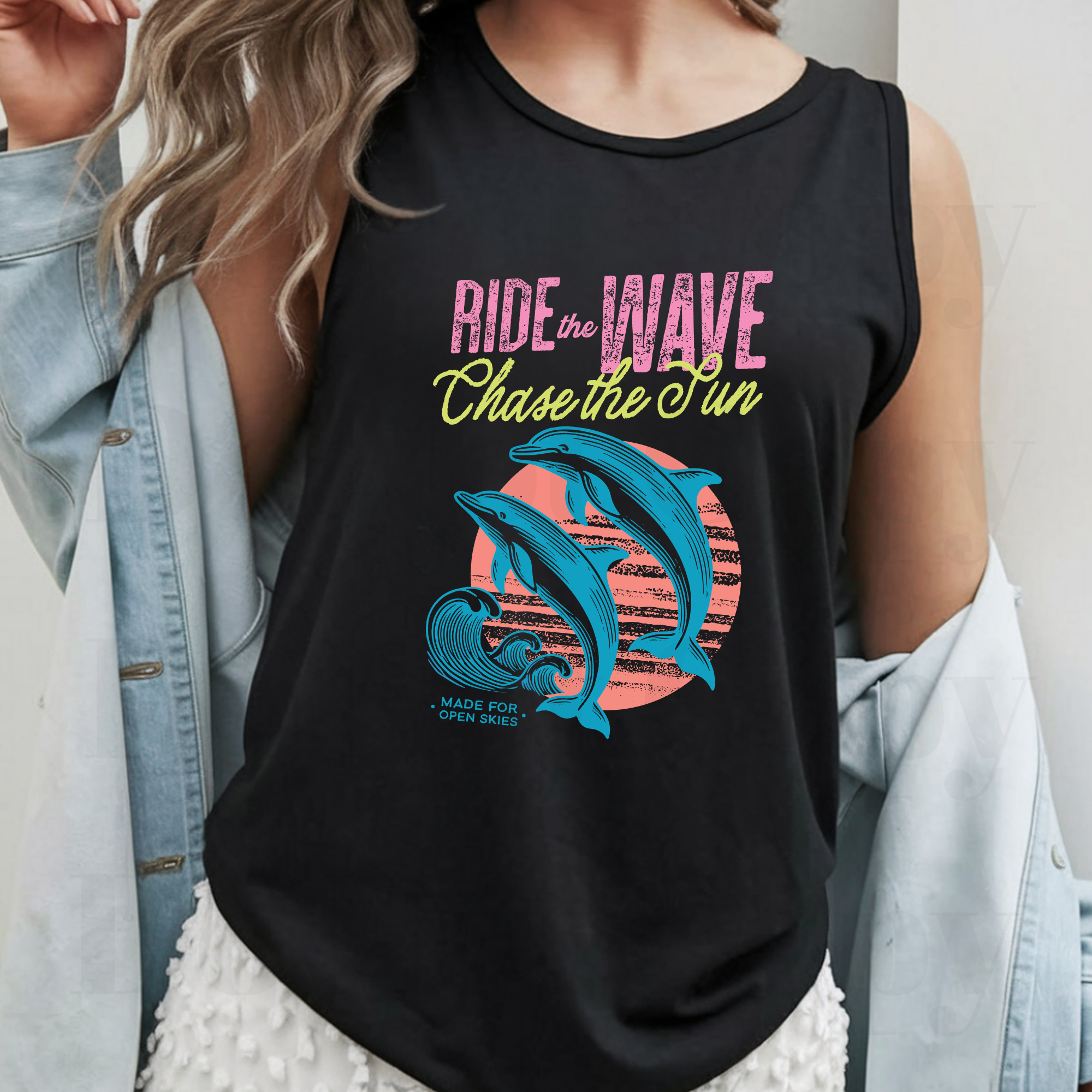 Ride the Wave Chase the Sun DTF Transfer