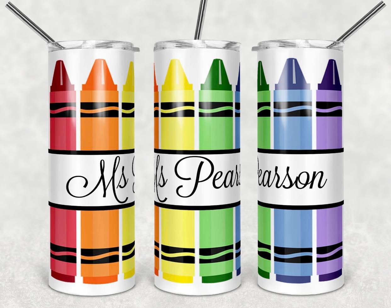 Big Crayon Sublimation TRANSFER OR FINISHED TUMBLER