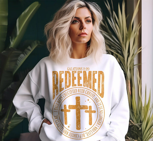 Redeemed (Navy or Gold) DTF Transfer