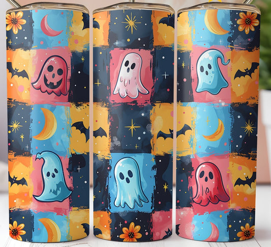 Bright Color Ghost Tumbler Transfer or Finished Cup