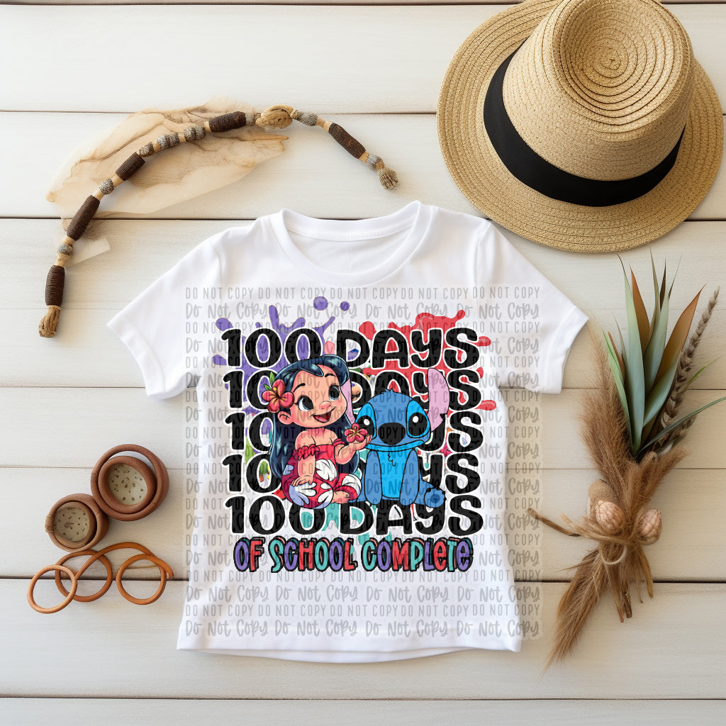 100 Days Stitch DTF Transfer