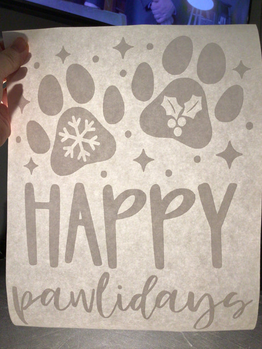 Happy Pawlidays….Adult Screen Print