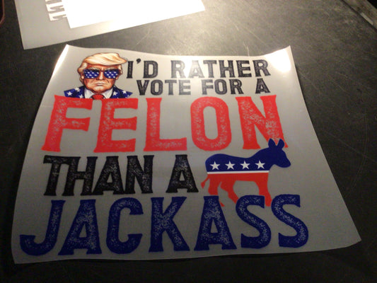 I’d rather vote for a Felon