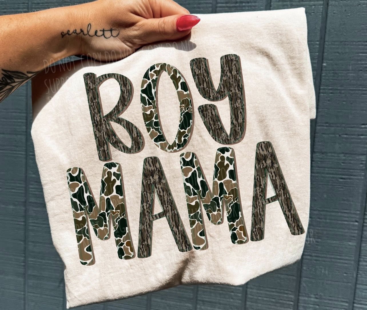 Camo Boy Mama DTF Transfer