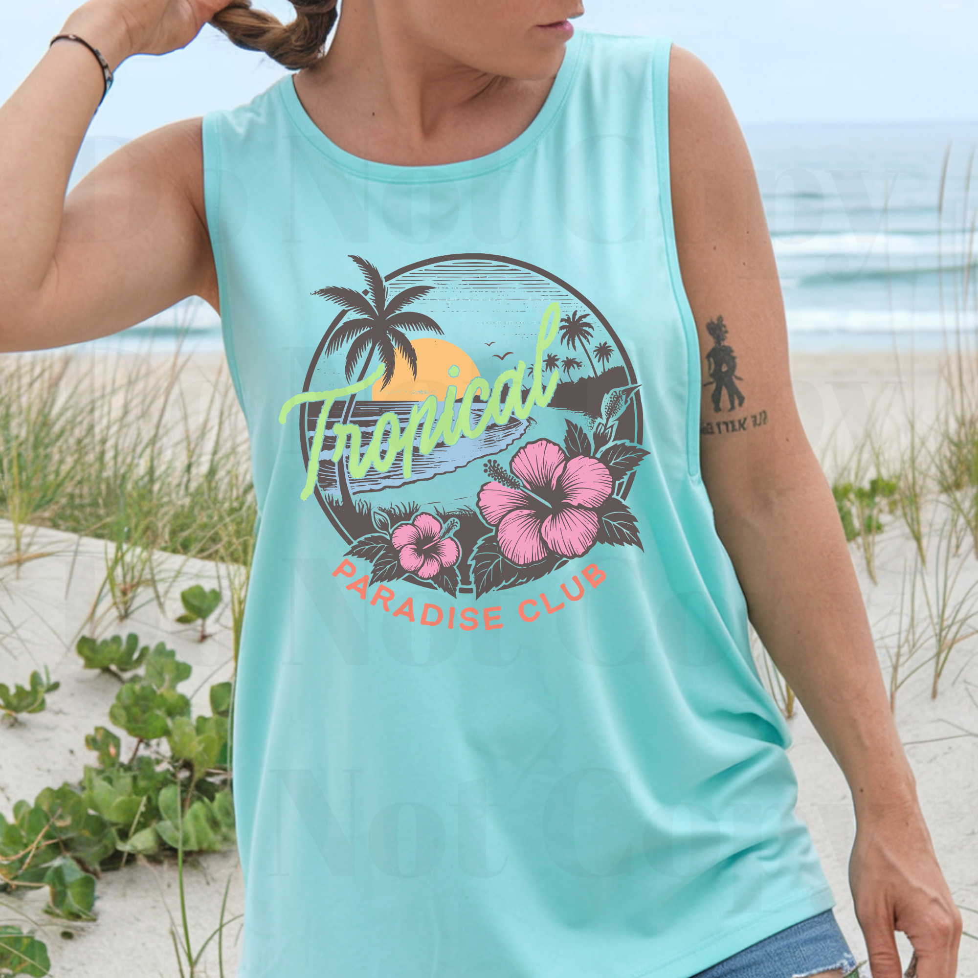 Tropical Paradise club DTF Transfer