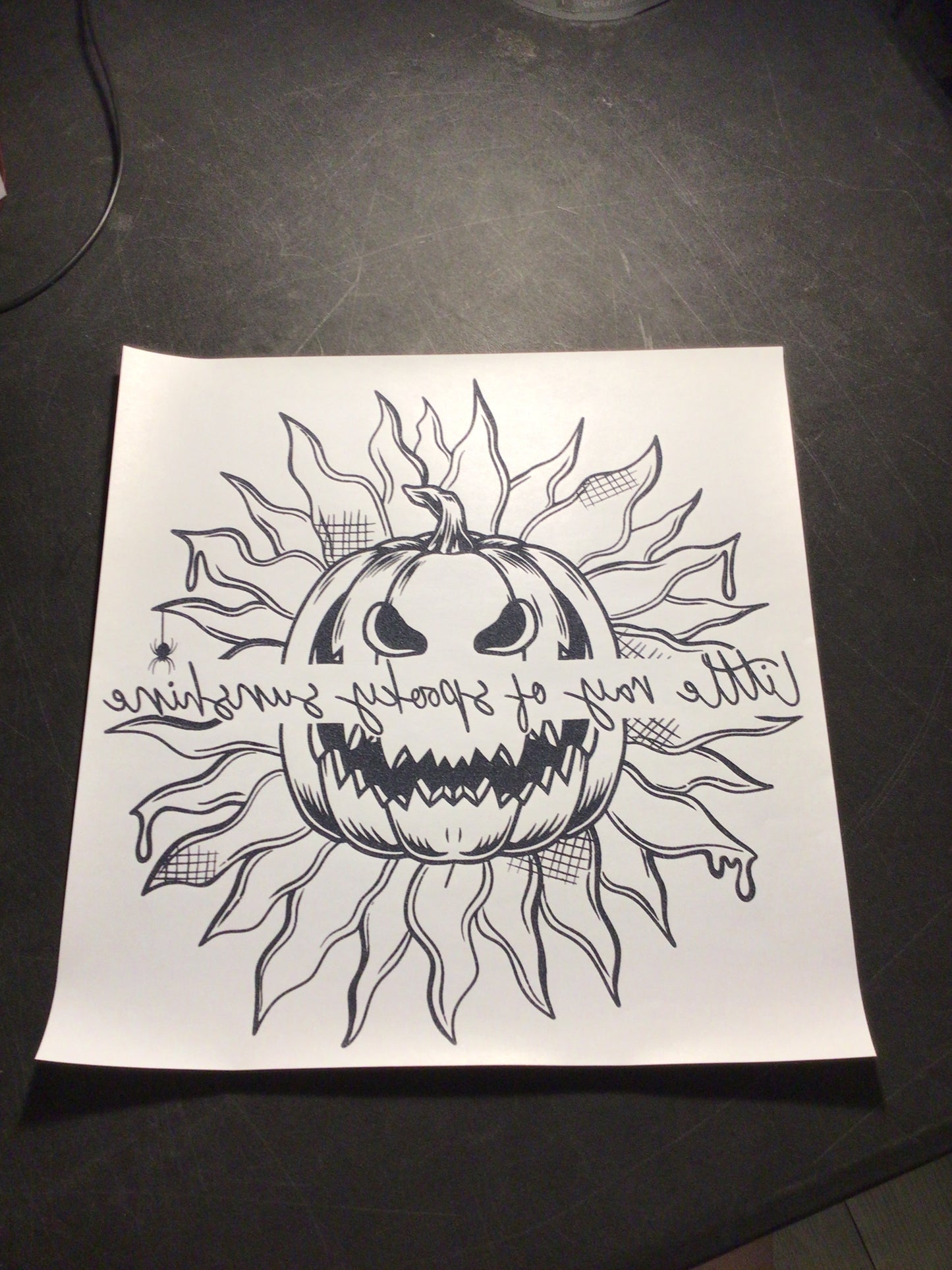 Little Ray of SpookySunshine Adult Screen Print