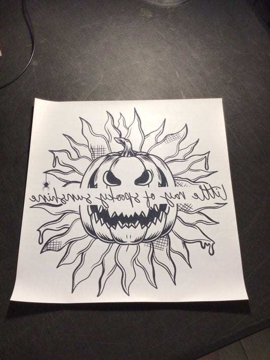 Little Ray of SpookySunshine Adult Screen Print