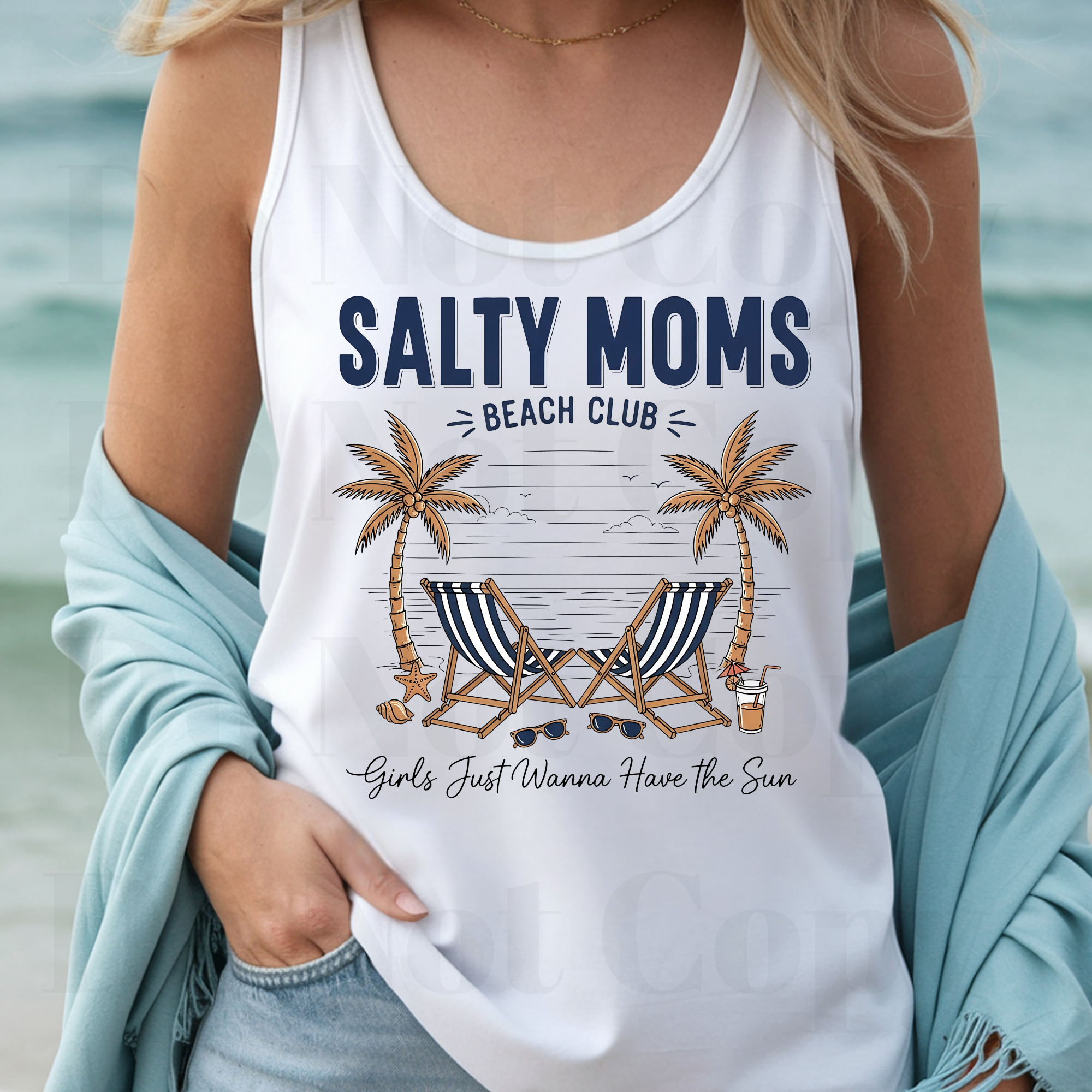 Salty Moms Beach Club DTF Transfer