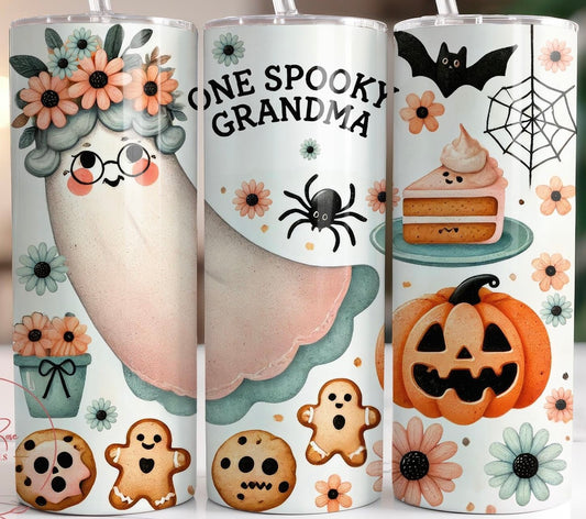 One Spooky Grandma Tumbler Transfer or Finished Cup