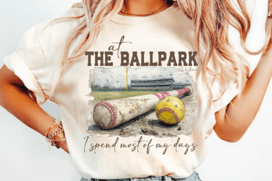 Softball The Ballpark is where I spend Most of my days DTF Transfer