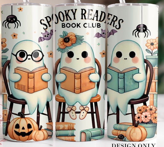 Spooky Readers Tumbler Transfer or Finished Cup