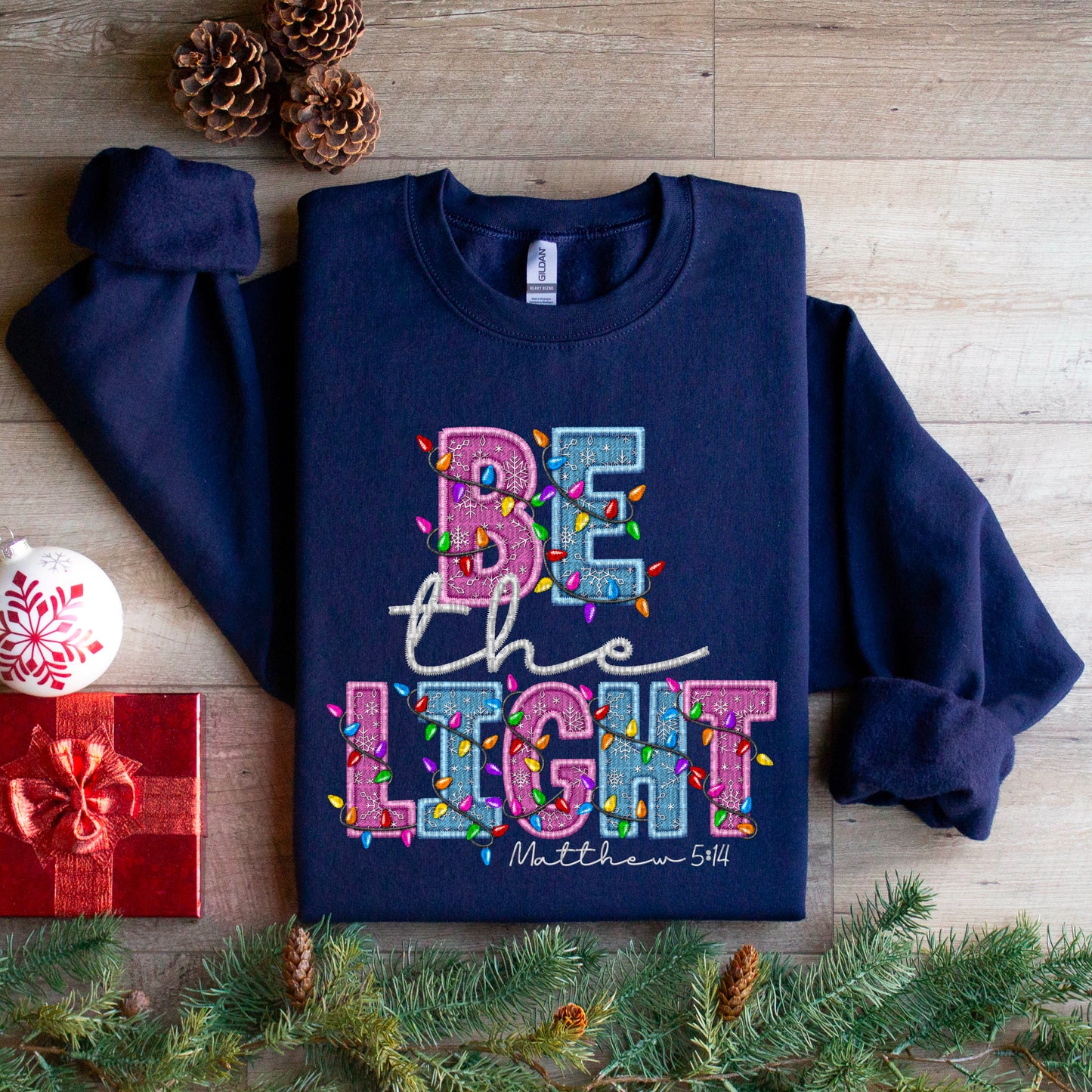 Be The Light Faux Glitter DTF Transfer