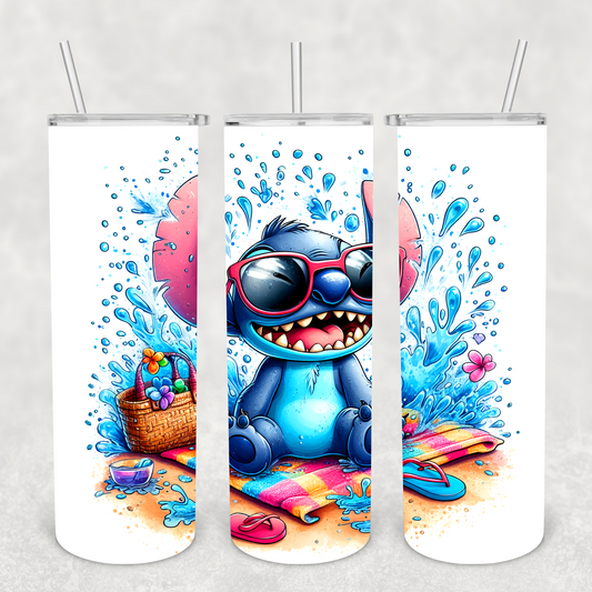 Beach Stitch Tumbler Transfer or Finished Cup