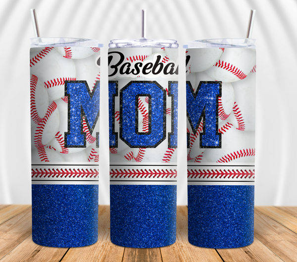 Baseball Mom glitter Tumbler Transfer or Finished Cup