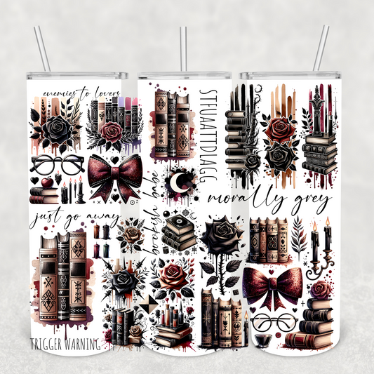 Book Affirmations Sublimation Transfer or Finished Tumbler