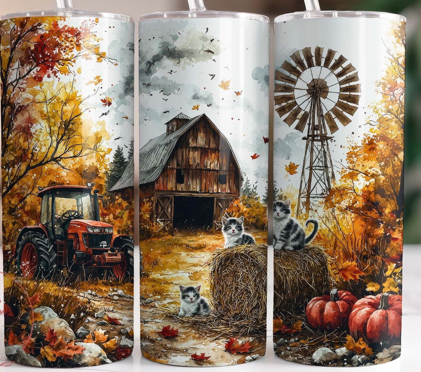 Country View Tumbler Transfer or Finished Cup