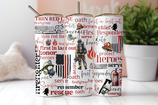 Firefighter TRANSFER or FINISHED Tumblers