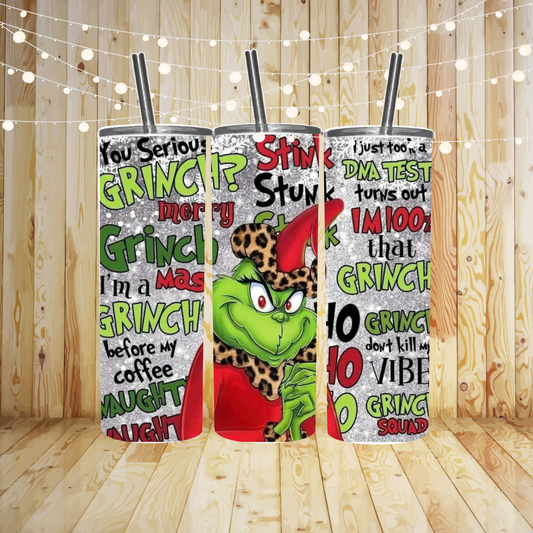 Green Man Stink Stank Stunk Sublimation TRANSFER or FINISHED Tumbler