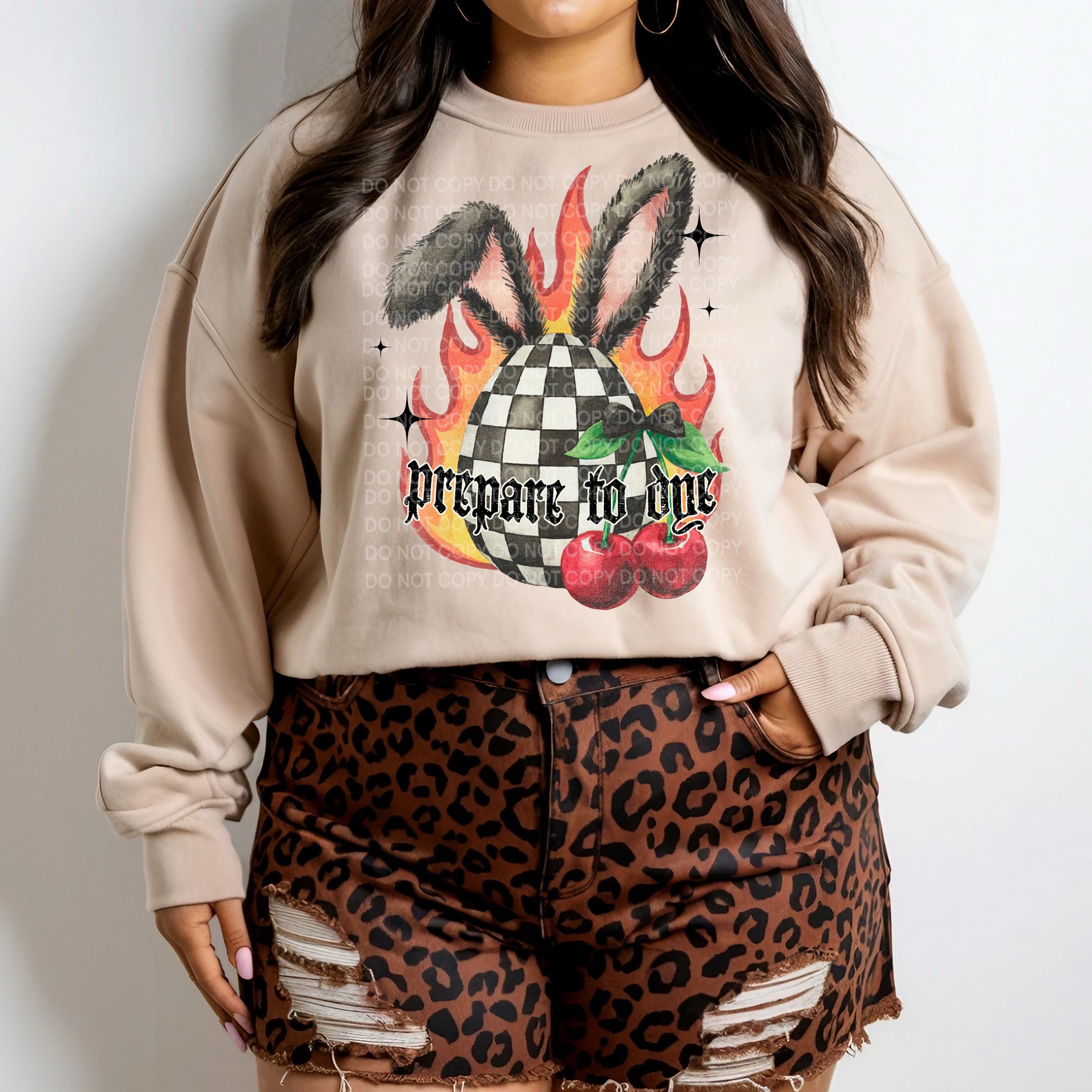 Checkered Prepare to Dye Egg DTF Transfer