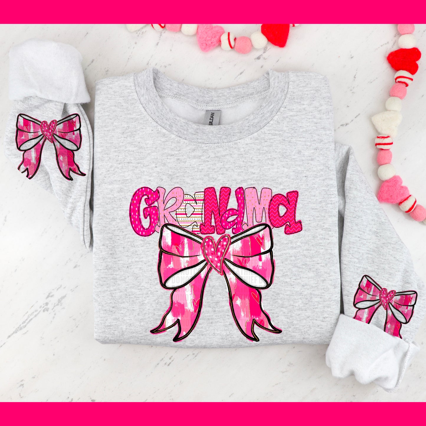 Valentines Coquette Bow DTF Transfer- CHOOSE NAME