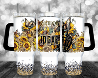 Stuck Between IDC and IDGAF 40oz Sublimation Transfer or Finished Tumbler