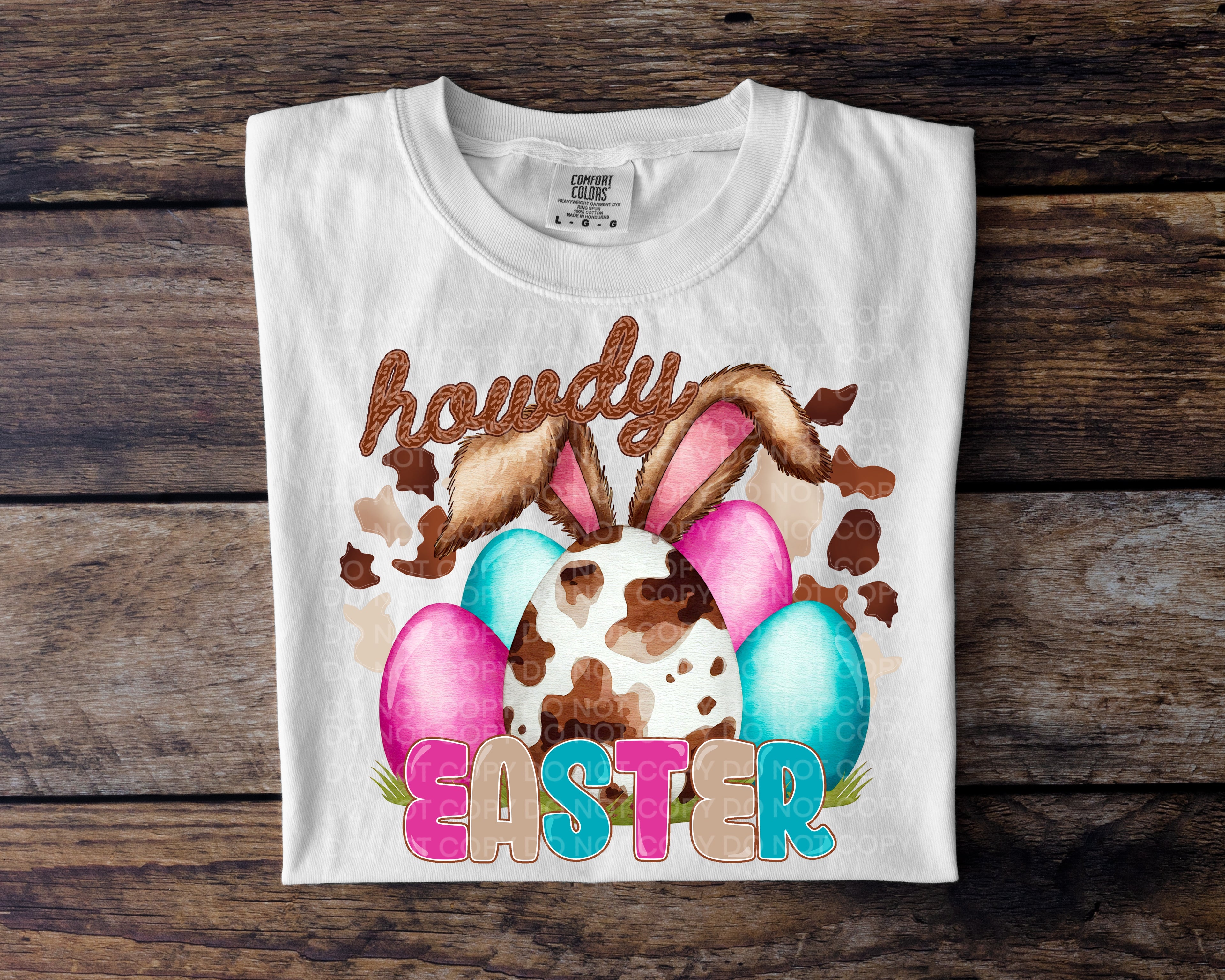 Howdy Easter Eggs (Pink and Blue) DTF Transfer