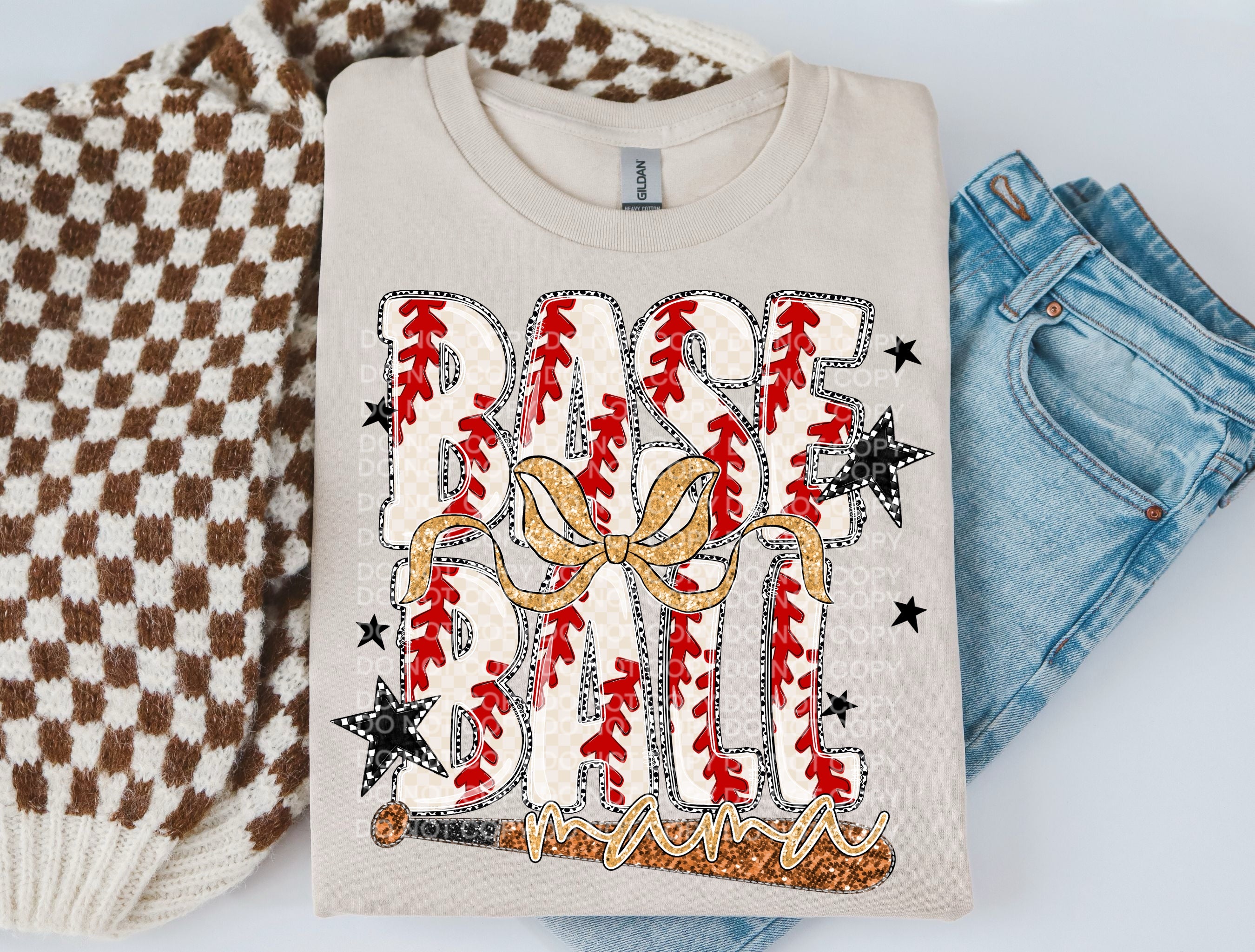 Baseball Mama DTF Transfer