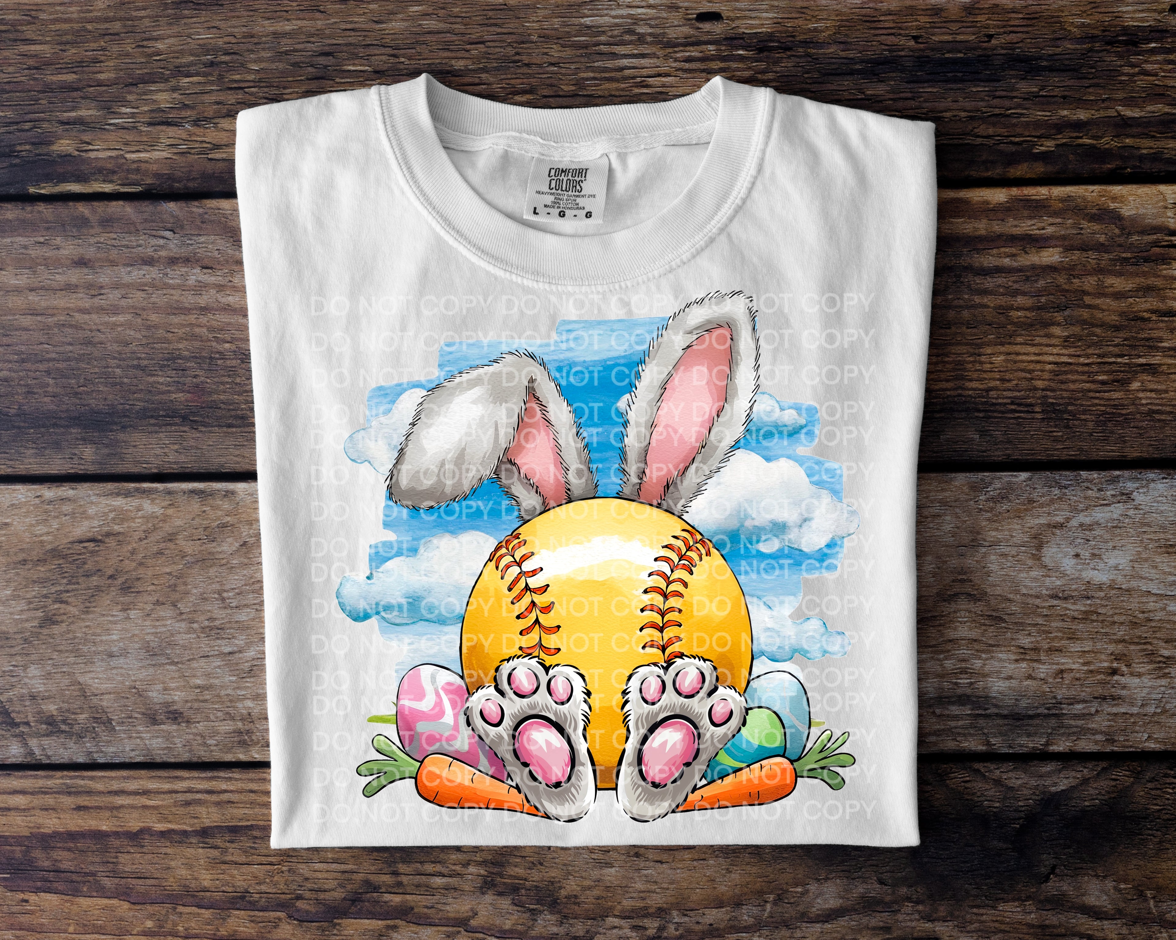 Softball Bunny Ears DTF Transfer