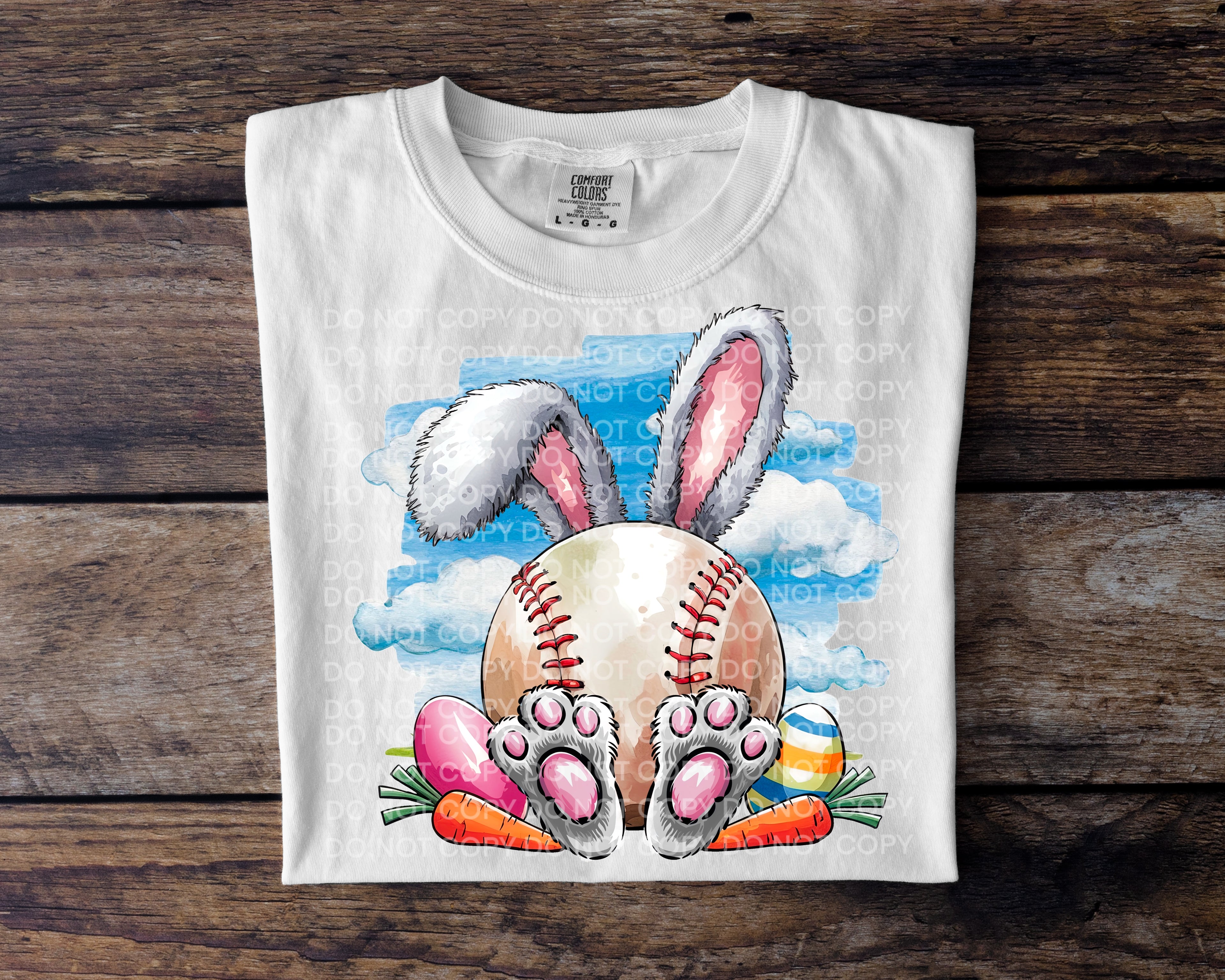 Baseball Bunny Ears DTF Transfer