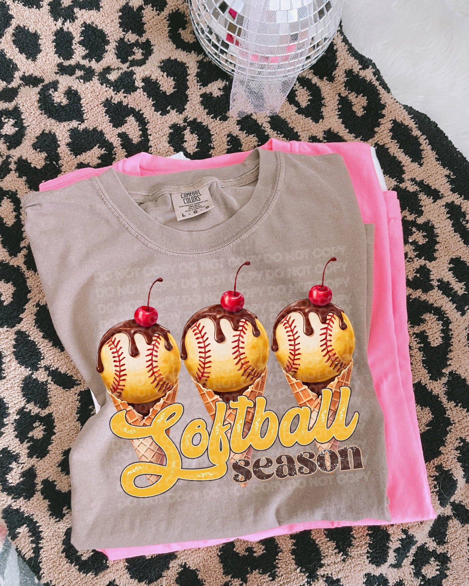 Softball Season Ice Cream DTF Transfer