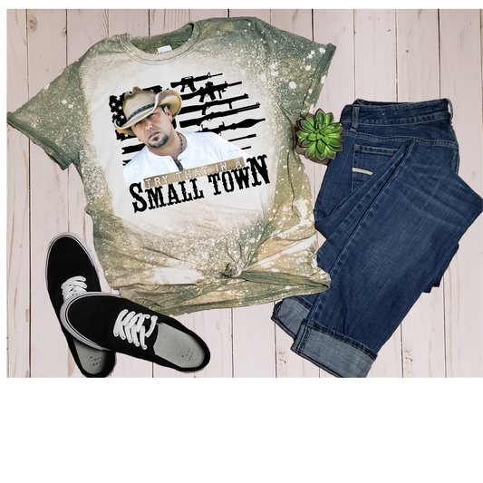Khaki and Black Small Town DTF Transfer