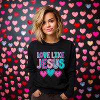 Love Like Jesus Sequin Glitter DTF Transfer