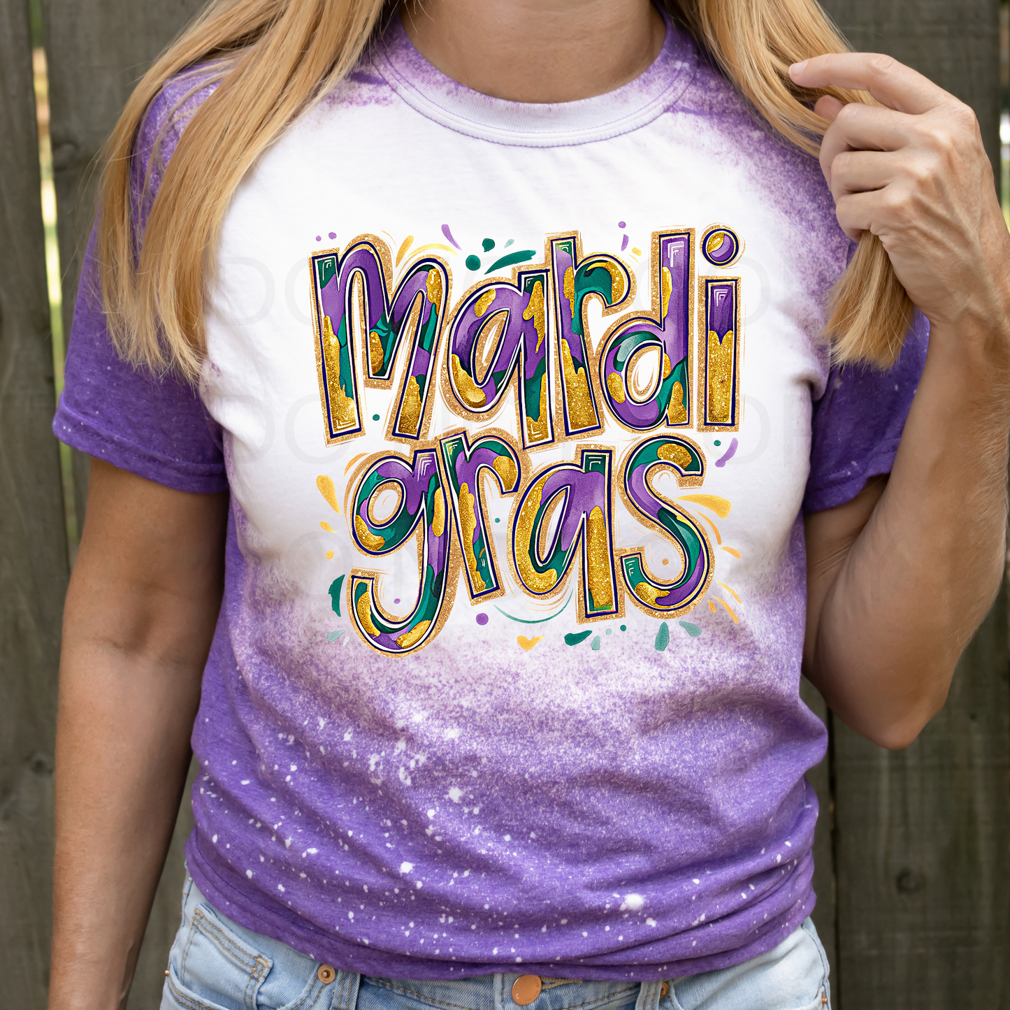 Mardi Gras Brushstroke DTF Transfer