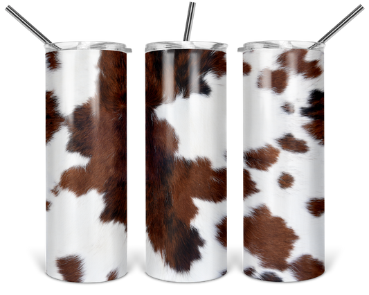 Cow Hide Sublimation Transfer or Finished Tumbler