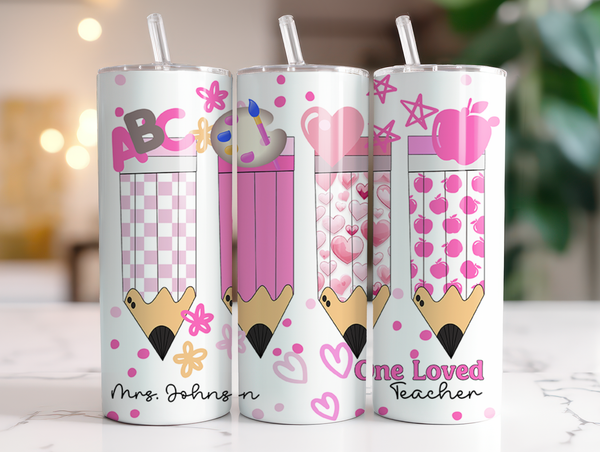 One Loved Teacher Tumbler Transfer or Finished Cup