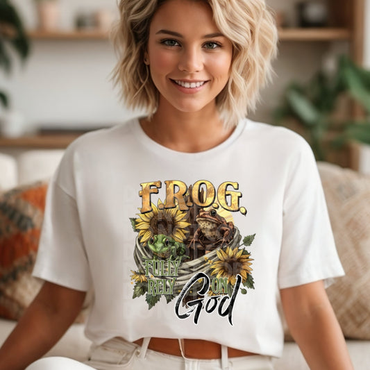 FROG- Fully rely on God DTF Transfer