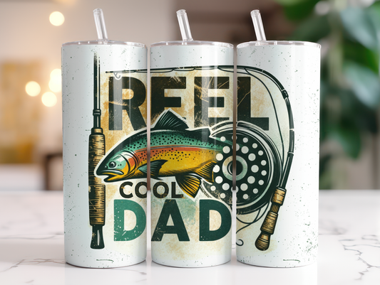 Reel Cool Dad Fish TRANSFER or FINISHED Tumblers