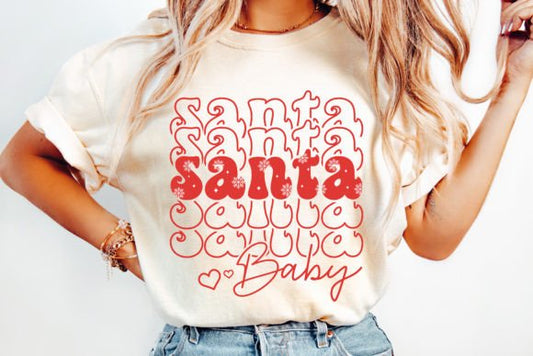 Santa Baby Retro DTF Transfer