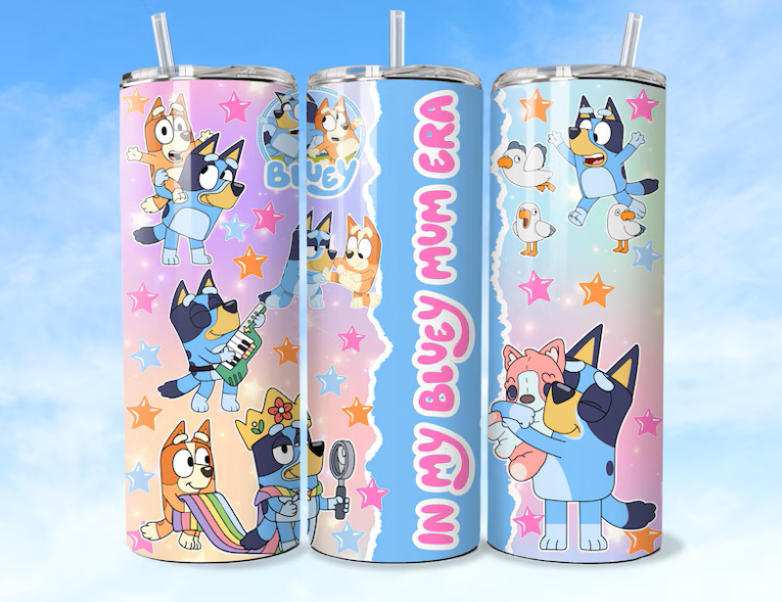 My Bluey Mum Era Sublimation Transfer or Finished Tumbler